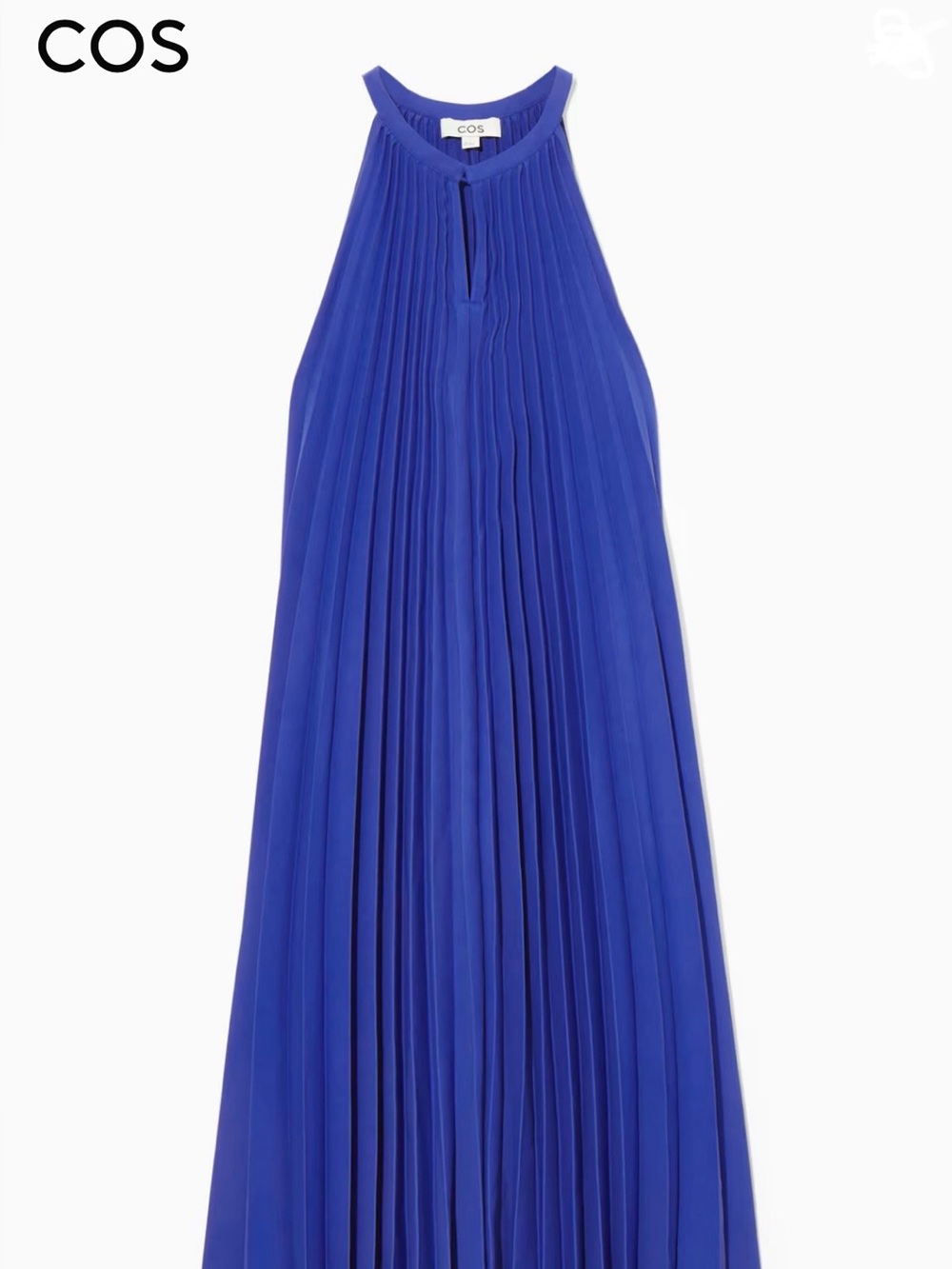 COS Halterneck Pleated Midi Dress